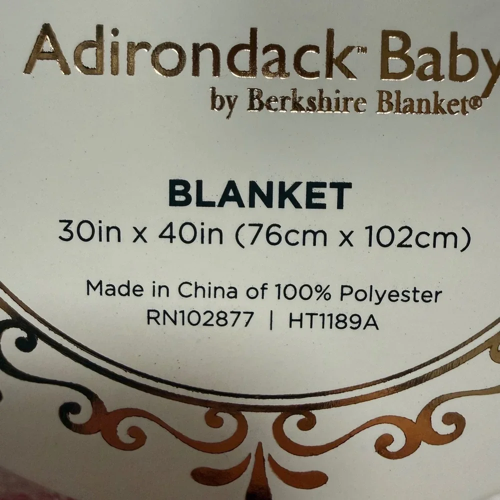 NWT‎ Adirondack Baby Lot of 2 Blankets 30 x 40 Pink Bows Blue Dinosaurs